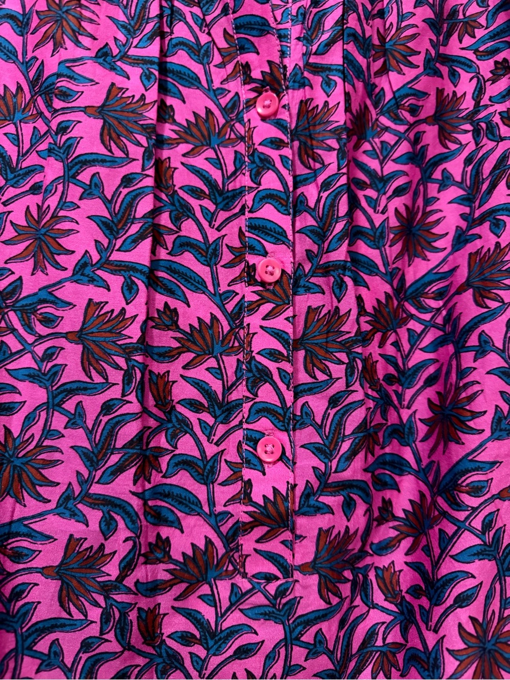 Apiece Apart Medium Los Altos Floral Silk Blend Peplum Blouse Top B5 - Picture 5 of 5